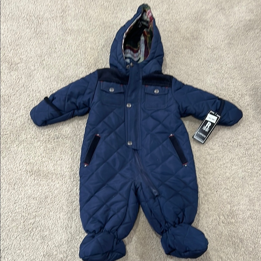 Navy Quilted Kids One Piece Quilted Pram